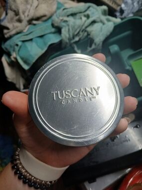 Tuscany Candle Silver Metal Candle Lid